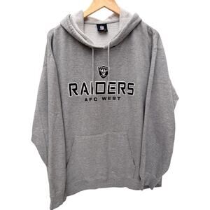Las Vegas Raiders Hoodie Mens Large Gray NFL Team Apparel AFC West Pullover